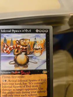 MTG UNGLUED Infernal Spawn of Evil NEVER PLAYED - Image 3