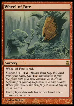 Moderatly Played, English - 4 x MTG Wheel of Fate Time Spiral - Image 1