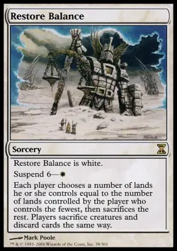 Moderatly Played, English - 4 x MTG Restore Balance Time Spiral - Image 1