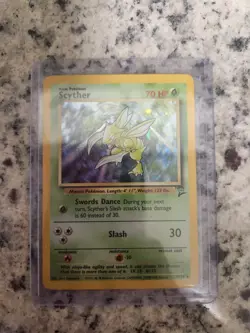 Scyther 17/130 Base Set 2 | Unlimited | Holo Rare | Perfect Centering | Pokemon - Image 1