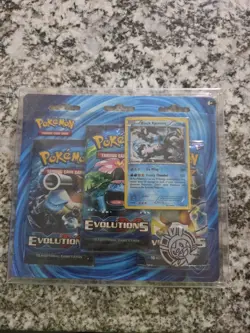 (*402926*) Pokemon XY Evolutions Black Kyurem 3-Pack Blister - Factory Sealed - Image 1
