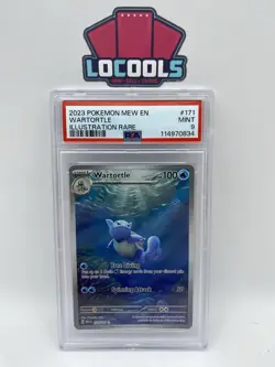 2023 POKEMON MEW EN-151 ILLUSTRATION RARE #171 WARTORTLE PSA 9 - Image 1