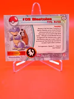 Blastoise #09 Topps TV Animation 1999 Near Mint Vintage Pokemon - Image 2