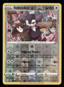 Indeedee Shining Fates #056/072 Rare Reverse Holo Pokemon LP - Image 1
