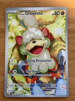Pokemon Hisuian Growlithe 181/167 Sv06: Twilight Masquerade Illustration Rare NM - Image 1