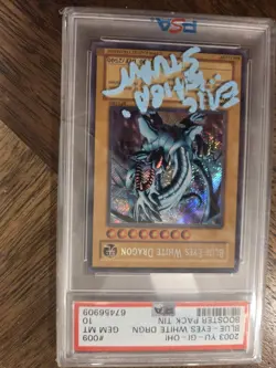 Yu-Gi-Oh! Blue Eyes White Dragon BPT-009 Secret PSA 10! Signed Eric Stuart Kaiba - Image 2