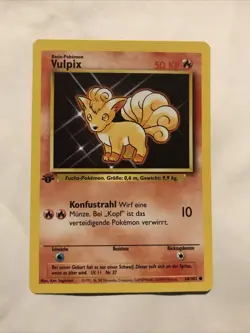 Pokemon TCG Vulpix Base Set 68/102 Regular 1st Edition Common GERMAN Card - Image 1
