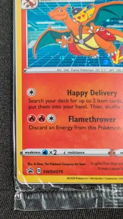 Pokemon Card Holo Special Delivery Charizard SWSH075 SEALED Black Star Promo - Image 3