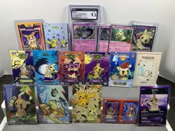 Pokemon Lot of 17 Cards and Stickers All Mimikyu #778 Mimikyu Only Pokemon Lot - Image 1