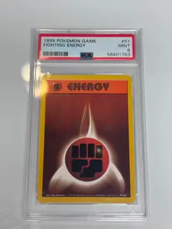 Base Set 1st Edition FIGHTING ENERGY #97/102 PSA 9 1999 Pokemon Card Game - Image 1