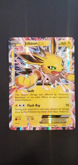 Pokemon TCG Jolteon EX Holo Rare Card 28/83 XY Generations LP 28/83 - Image 1