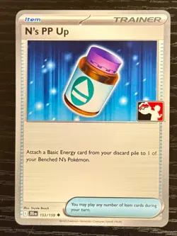 N's PP Up 153/159 JTG Play! Prize Pack English Pokemon Card NM - Image 1