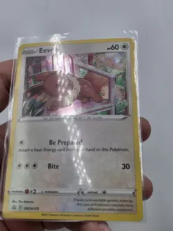 Pokemon Eevee SWSH175 Cosmos Holo Black Star Promo Card Sword Shield TCG 2021 EN - Image 2