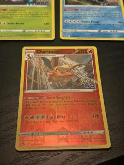 Pokemon 3 Card Holo Rares Venusaur / Blastoise / Charizard Pokemon GO - All NM - Image 3