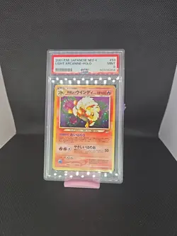 Neo 4 No. 059 Holo Rare Pokemon Card Light Arcanine 2001 Japanese PSA 9 - Image 1