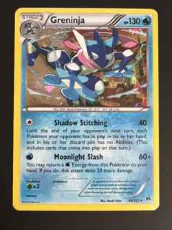 Greninja 40/122 Breakpoint Cracked Ice Holo Rare Pokemon Card LP - Image 1