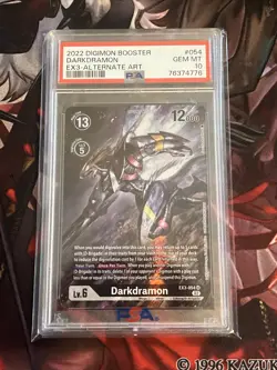 PSA 10 Darkdramon Alt Art EX3-054 Draconic Roar Digimon Card Gem Mint - Image 1