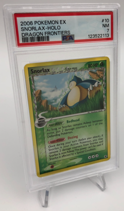 2006 POKEMON EX Trading Card SNORLAX -HOLO #10/101 DRAGON FRONTIERS graded PSA 7 - Image 1