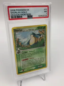 2006 POKEMON EX Trading Card SNORLAX -HOLO #10/101 DRAGON FRONTIERS graded PSA 7 - Image 4