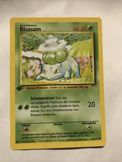 Bulbasaur Bisasam 44/102 - Pokemon TCG - 1st Edition Base Set GERMAN Card - Image 1