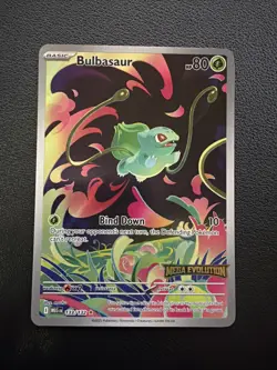 Bulbasaur 133/132 Mega Evolution Box Topper Stamp Stamped Promo Pokemon Card - Image 1