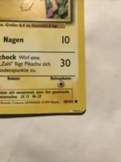 Pokemon Pikachu TCG Base Set 1st Edition Common Card 58/102 German - Image 4