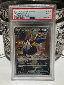 PSA 9 Empoleon V 146/163 SW&SH Battle Styles Alternate Art Card GEM MINT - Image 1
