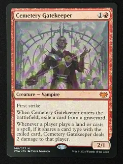 1x MTG Cemetery Gatekeeper - Innistrad: Crimson Vow (VOW) #148 - Magic - Image 1