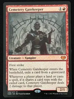 1x MTG Cemetery Gatekeeper - Innistrad: Crimson Vow (VOW) #148 - Magic - Image 3