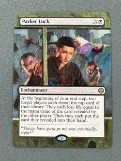 Parker Luck MTG Marvel's Spider-Man Hand Painted Borderless Extended Altered Art - Image 1