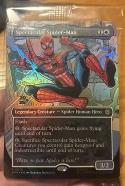 MTG Spider-Man: Foil Promo Borderless Spiderman Magic Marvel 0014 2025 STAMPED - Image 1