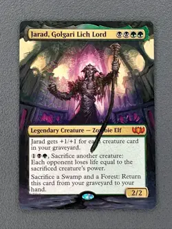 Jarad, Golgari Lich Lord MTG Tarkir: Dragonstorm Hand Painted Full Altered Art v - Image 1
