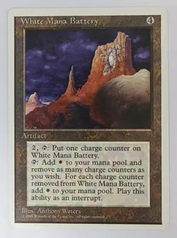 White Mana Battery mtg 4th Edition Artifact - Rare - L2 - Fast Shipping - Image 1