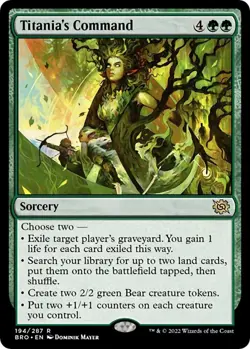 Titania's Command 194 MTG The Brothers' War Rare NP - Image 1