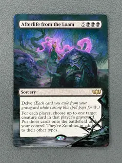 Afterlife from the Loam MTG Tarkir: Dragonstorm Hand Painted Full Altered Art v - Image 1