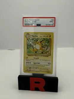 2016 Pokemon Raichu 36/108 XY Evolutions Holo PSA 9 - Image 1