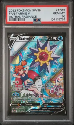 2022 POKEMON SWORD & SHIELD ASTRAL RADIANCE #TG13 FULL ART/STARMIE V PSA 10 - Image 1