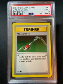 1999 Pokemon 1st Edition Shadowless Base Set - Maintenance - PSA 9 - Image 1