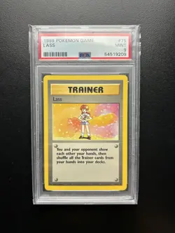 PSA 9 Lass 75/102 Base Set Rare Pokemon TCG - Image 1
