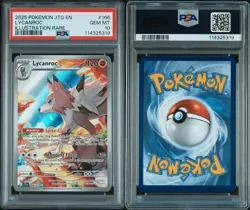 2025 Lycanroc 166/159 Illustration Rare Pokemon Journey Together PSA 10 - Image 1