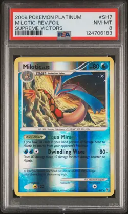2009 POKEMON PLATINUM SUPREME VICTORS #SH7 MILOTIC-REVERSE FOIL PSA 8 - Image 1