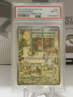2023 Charmander 44 Black Star Promo Pokemon SV: Obsidian Flames PSA 8 NM-MT - Image 1