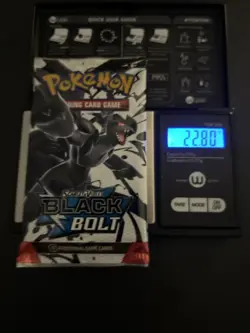 Heavy 22.80g Pokemon TCG SV 10.5 Black Bolt Booster Pack Sealed! - Image 1