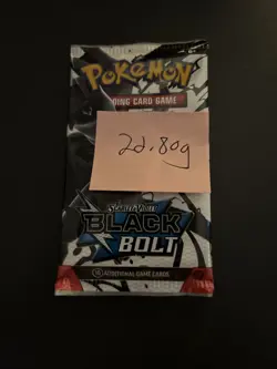 Heavy 22.80g Pokemon TCG SV 10.5 Black Bolt Booster Pack Sealed! - Image 4