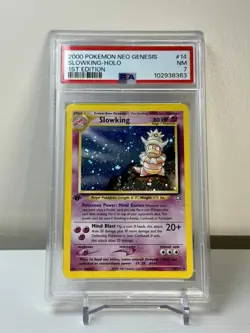 SLOWKING HOLO (SWIRL) 1ST EDITION NEO GENESIS #14 POKEMON 2000 PSA 7 - Image 1