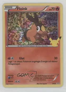 Tepig German Confetti Holo Pokemon Sword & Shield McDonald's Collection #13 - Image 1
