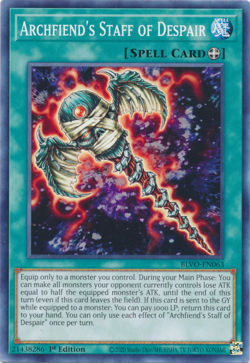 Archfiend's Staff of Despair x3 BLVO-EN063 YuGiOh! Common - Image 1