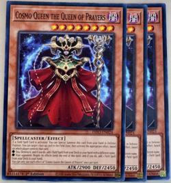 Cosmo Queen the Queen of Prayers x3 INFO-EN024 YuGiOh! 1st Ed Common Playset - Image 1