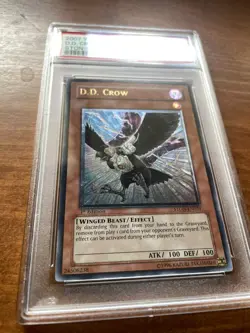 YUGIOH 1ST ED STON-EN024 DD CROW ULTIMATE RARE HOLO FOIL PSA 9 Mint! - Image 2