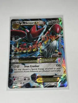 Pokemon M Scizor EX Card Mega Evolution Iron Crusher Holo 77/122 - Image 1